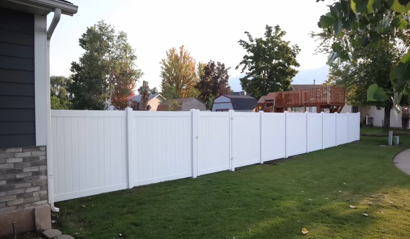 Privacy fence installation for secure backyard space